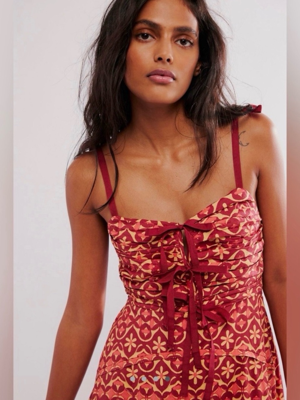 NWOT Free People Palma Printed Dress - Picture 3 of 5